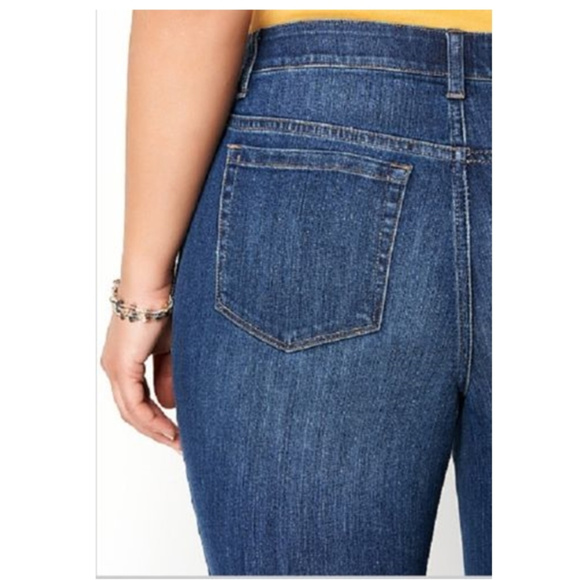 Classic Fit Straight Leg Denim Blue Jeans 6 Short - Picture 3 of 8